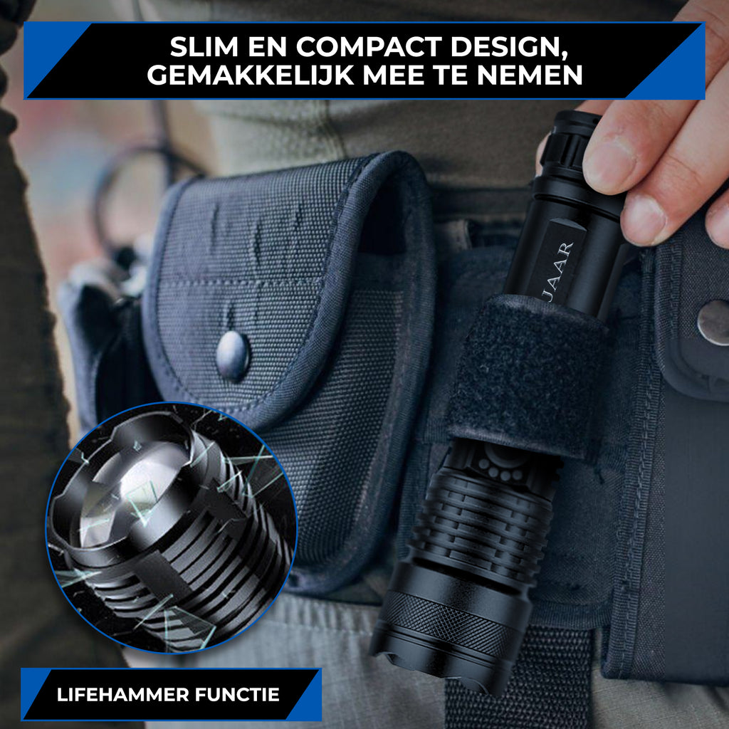 Besjaar zaklamp led oplaadbaar met 5200mAh Batterij - 4000 Lumen - USB-C Oplaadbaar - Waterproof IP65